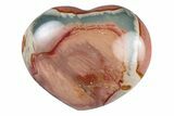 Wide, Polychrome Jasper Heart - Madagascar #196202-1